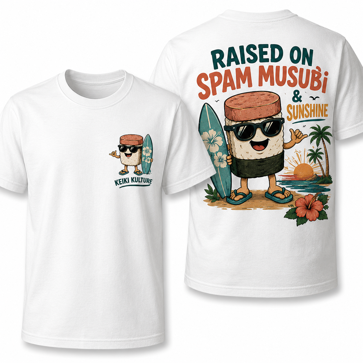 Keiki Kulture “Raised on Spam Musubi & Sunshine” Tee