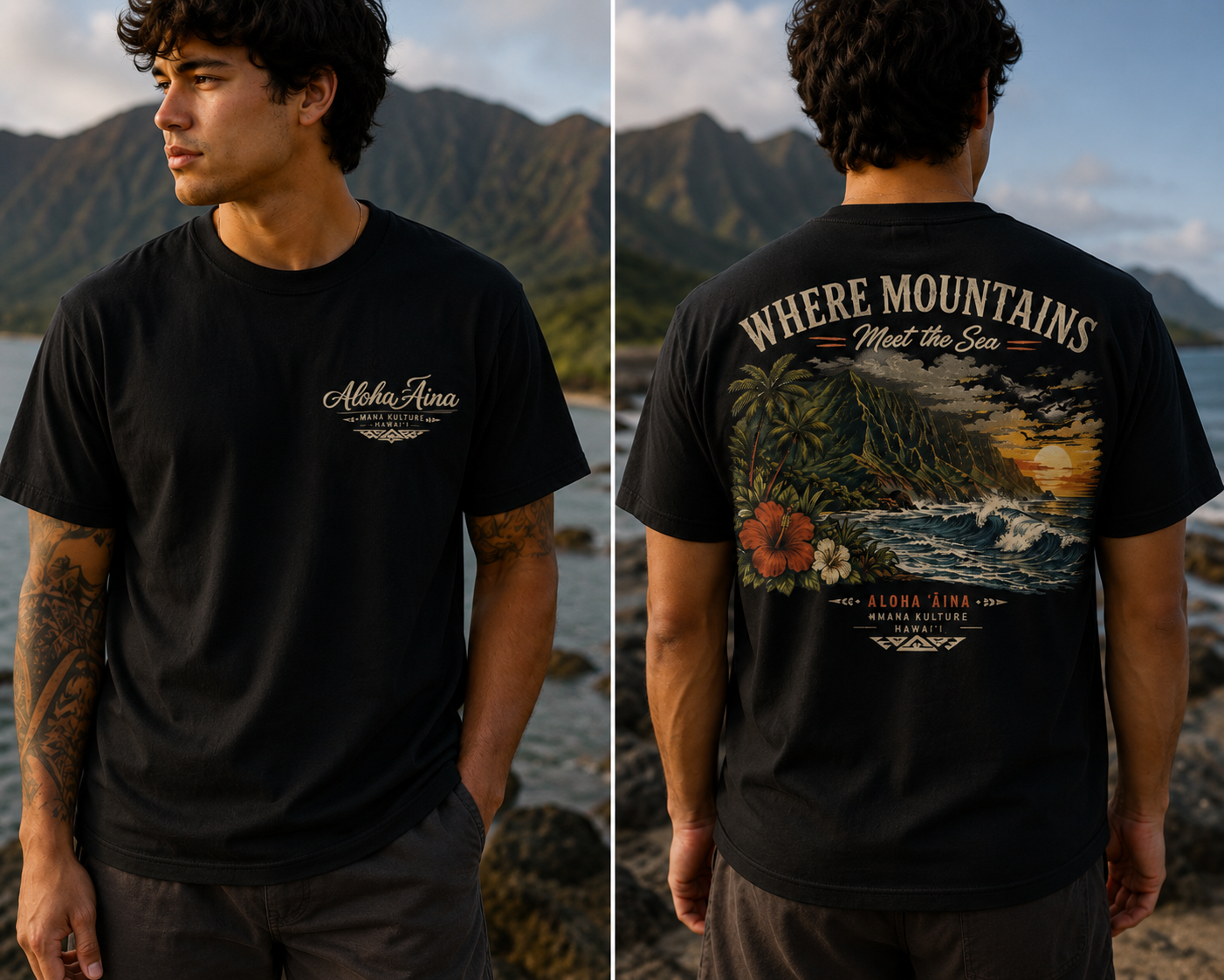 Where Mountains Meet the Sea Tee