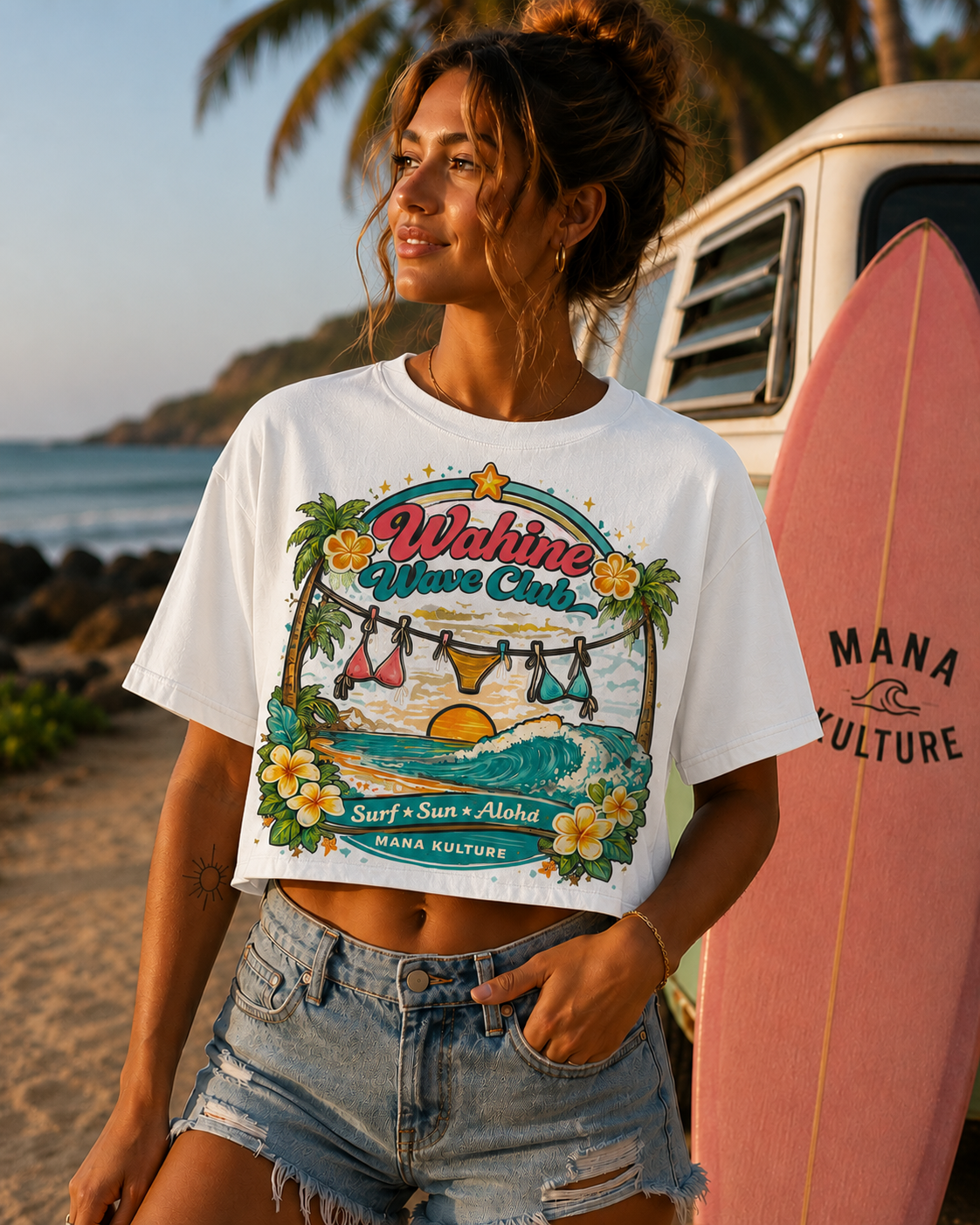Surf • Sun • Aloha Cropped Tee
